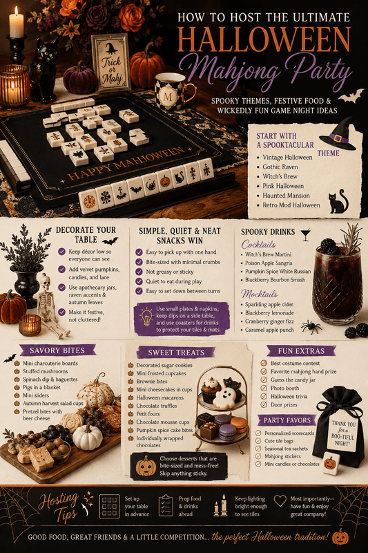 How to Host the Ultimate Halloween Mahjong Party - Splash Of Mahj And Color Co.