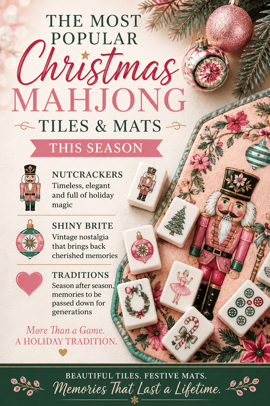 The Most Popular Christmas Mahjong Tiles & Christmas Mahjong Mats for Holiday Game Nights - Splash Of Mahj And Color Co.