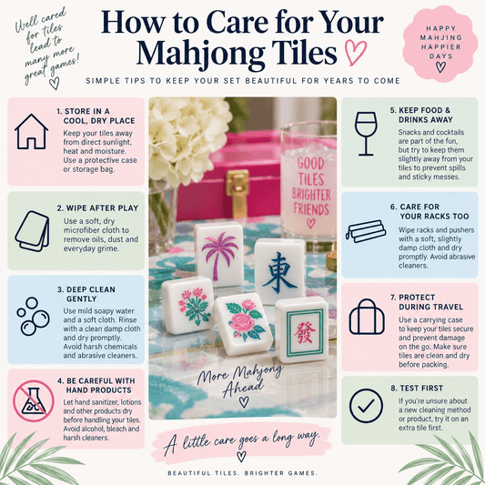 How to Care for Your Mahjong Tiles - Splash Of Mahj And Color Co.