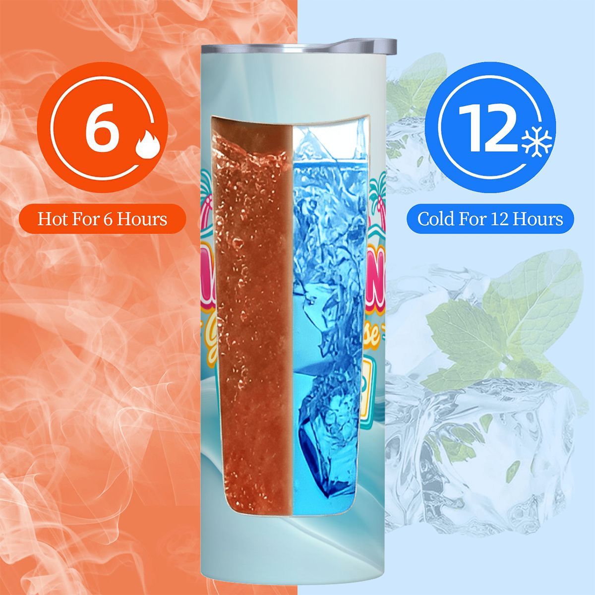 Mahjong Girls Cruise, 20oz Straight Stainless Steel Tumbler with Straw - Splash of Color Co.