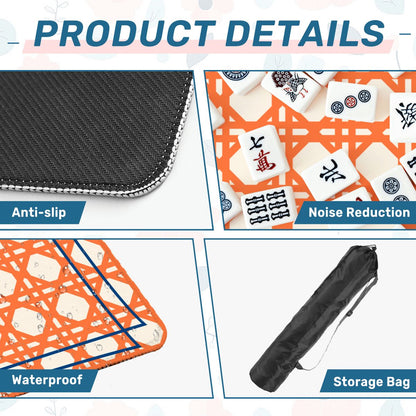 Cane Glow Minimalist Modern Mahjong Mat - Splash of Color Co.