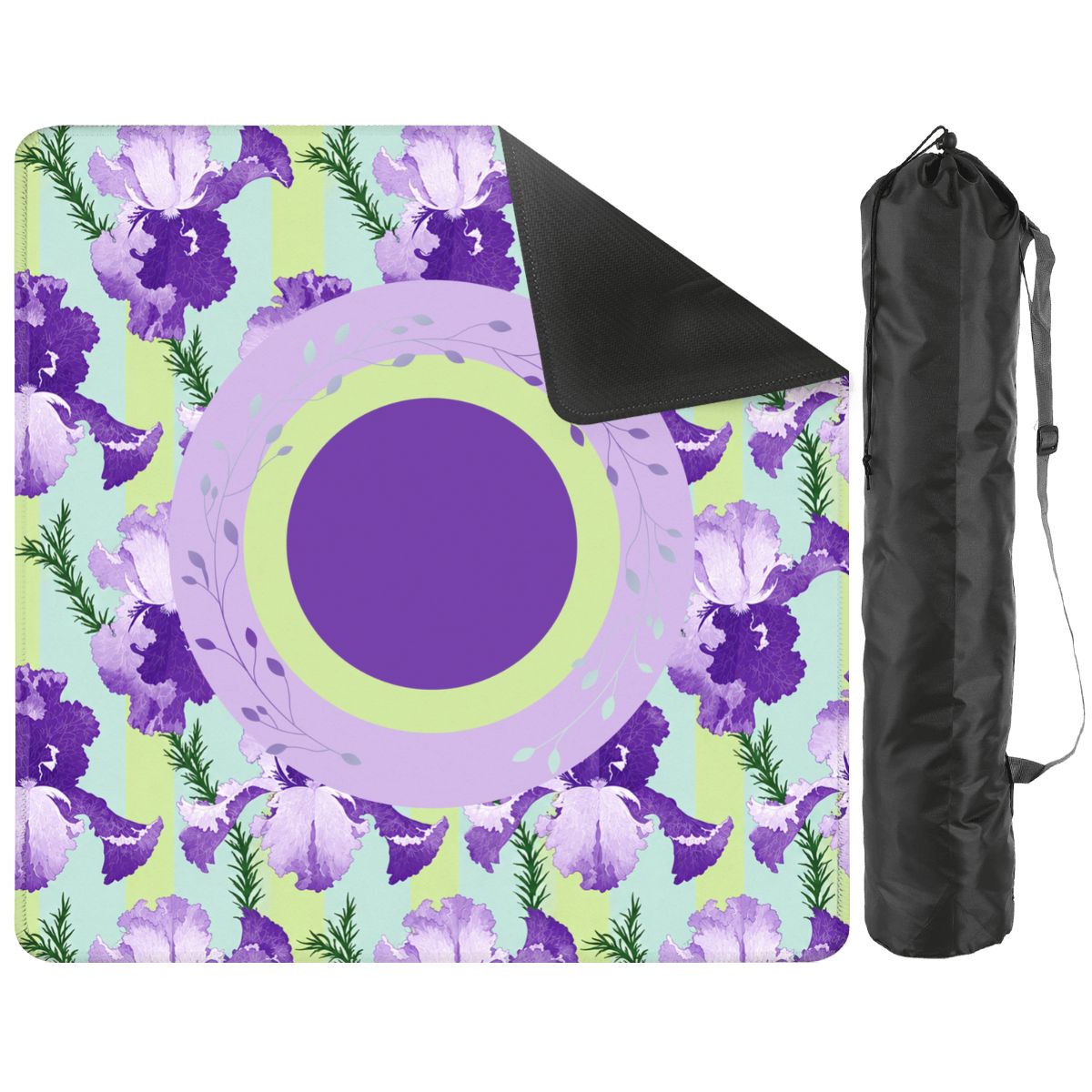 Lavender Luck Iris Flowers Mahjong Mat - Splash Of Mahj And Color Co.