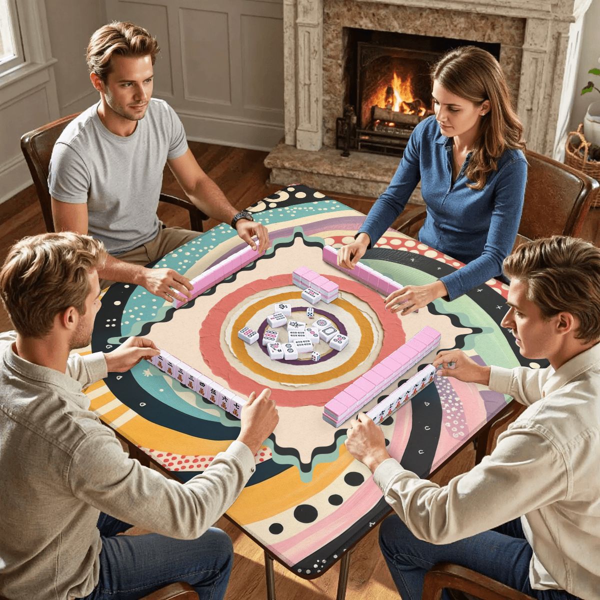 Mahjong Mat Modern Cyclone - Splash of Color Co.