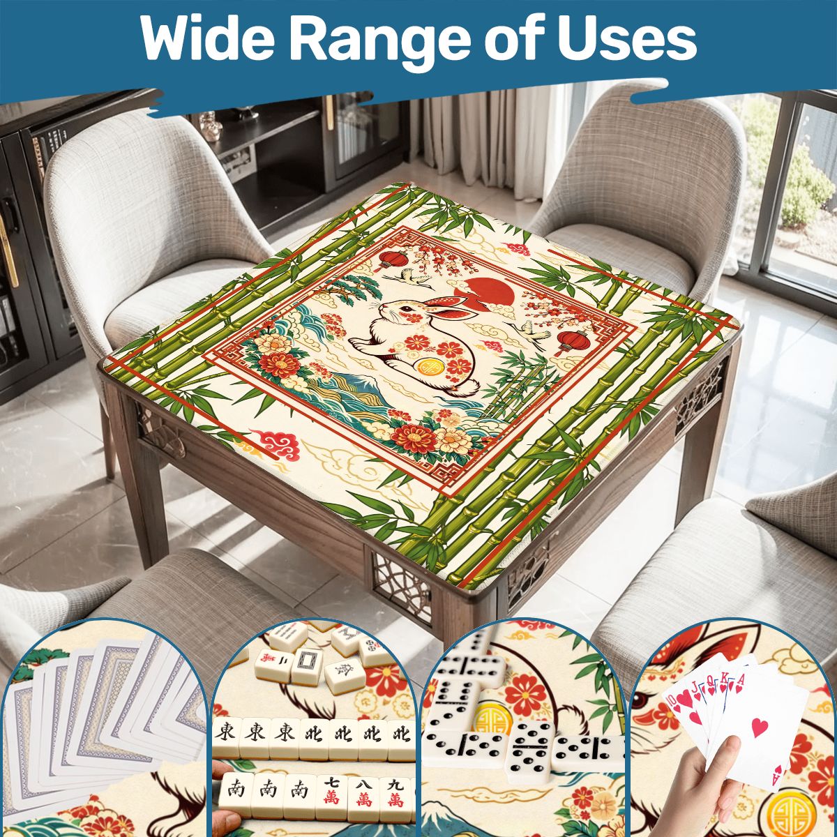 Year Of The Rabbit Mahjong Mat - Splash of Color Co.