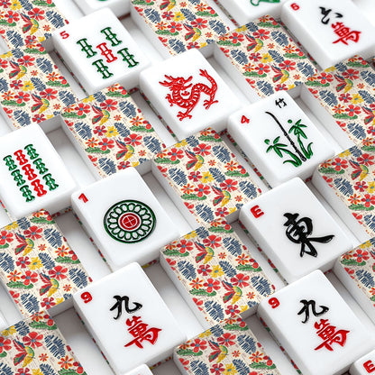 Old World Floral Heritage American Mahjong Tiles And Carry Case - Splash of Color Co.