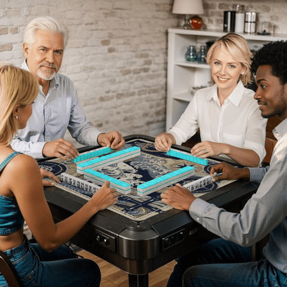 Where The Wind Blows, Faux Needlepoint Nautical Mahjong Mat - Splash of Color Co.