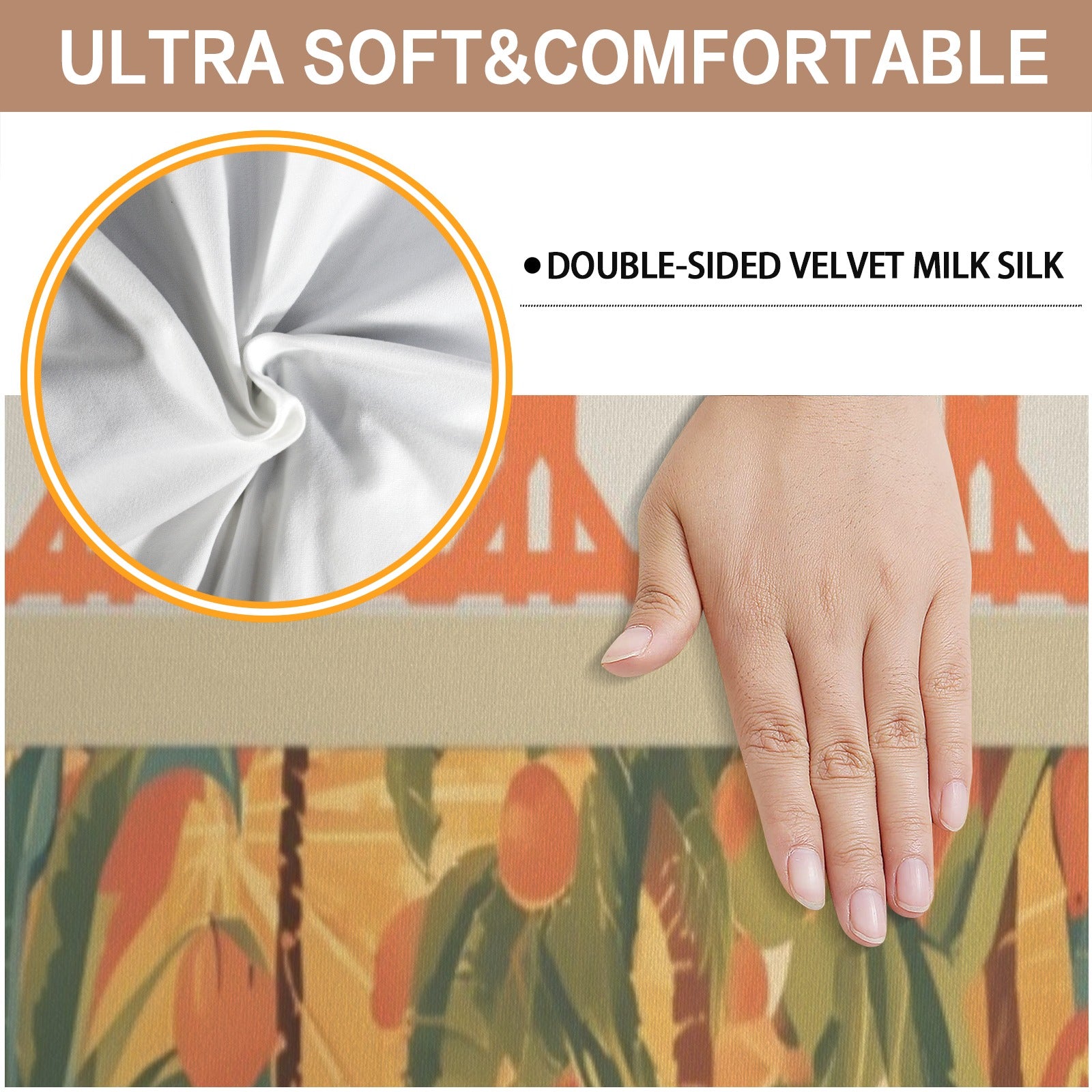 Tropical Palm Orange Cane Custom Chair Covers - Splash of Color Co.