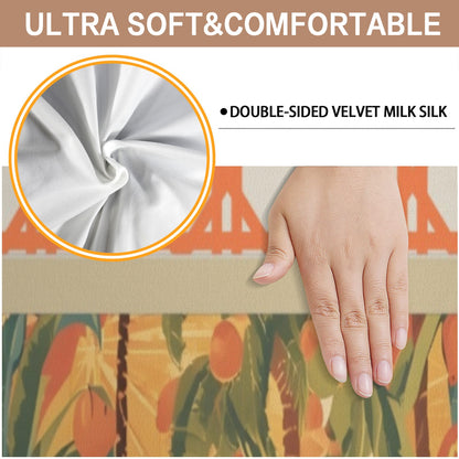 Tropical Palm Orange Cane Custom Chair Covers - Splash of Color Co.