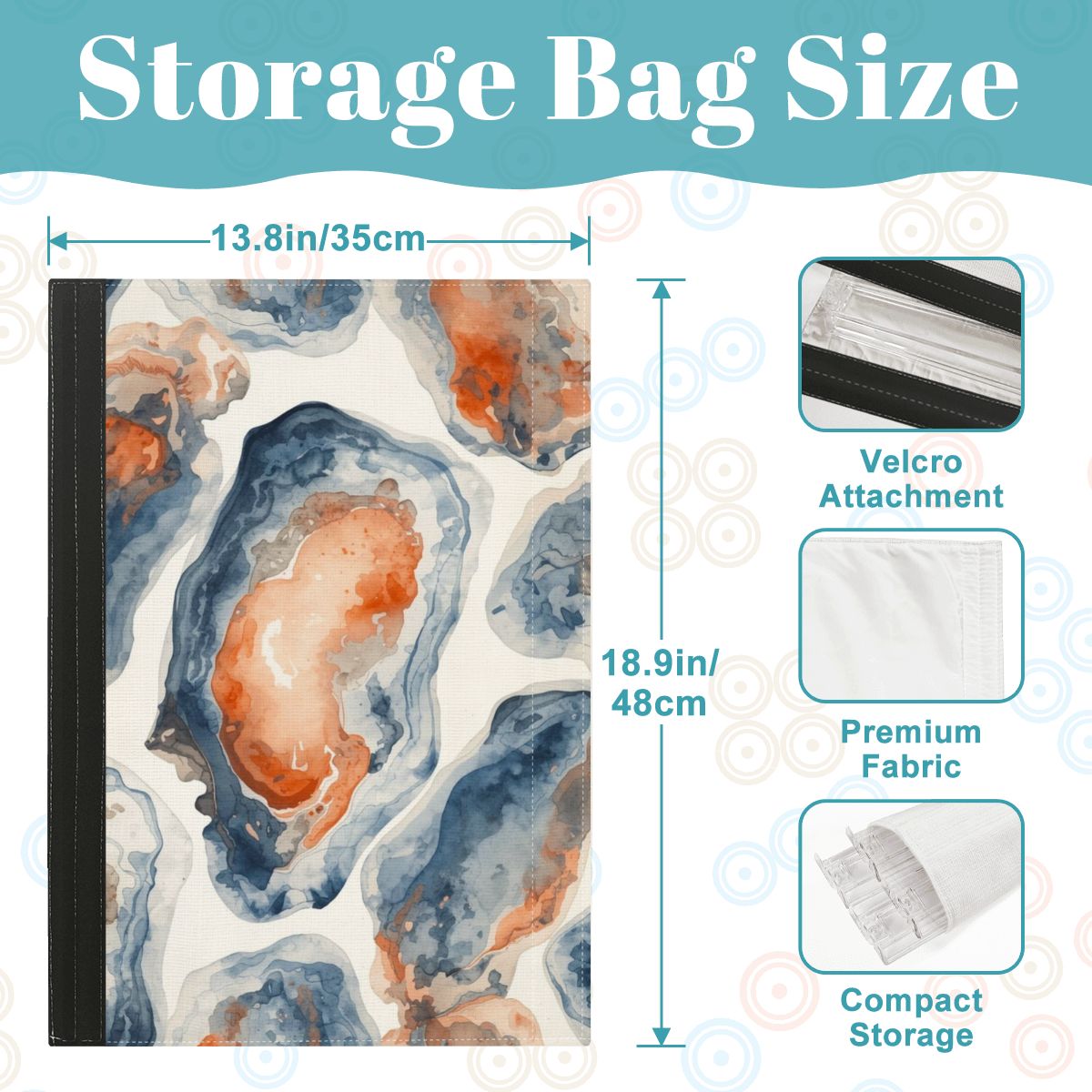 Watercolor Oyster Designed 4 Mahjong Tile Pusher Racks with Bag - Splash of Color Co.