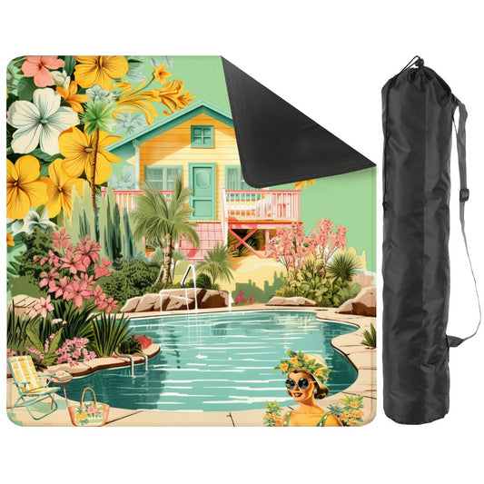 Palms and Paradise Nostalgic Mahjong Mat - Splash of Color Co.