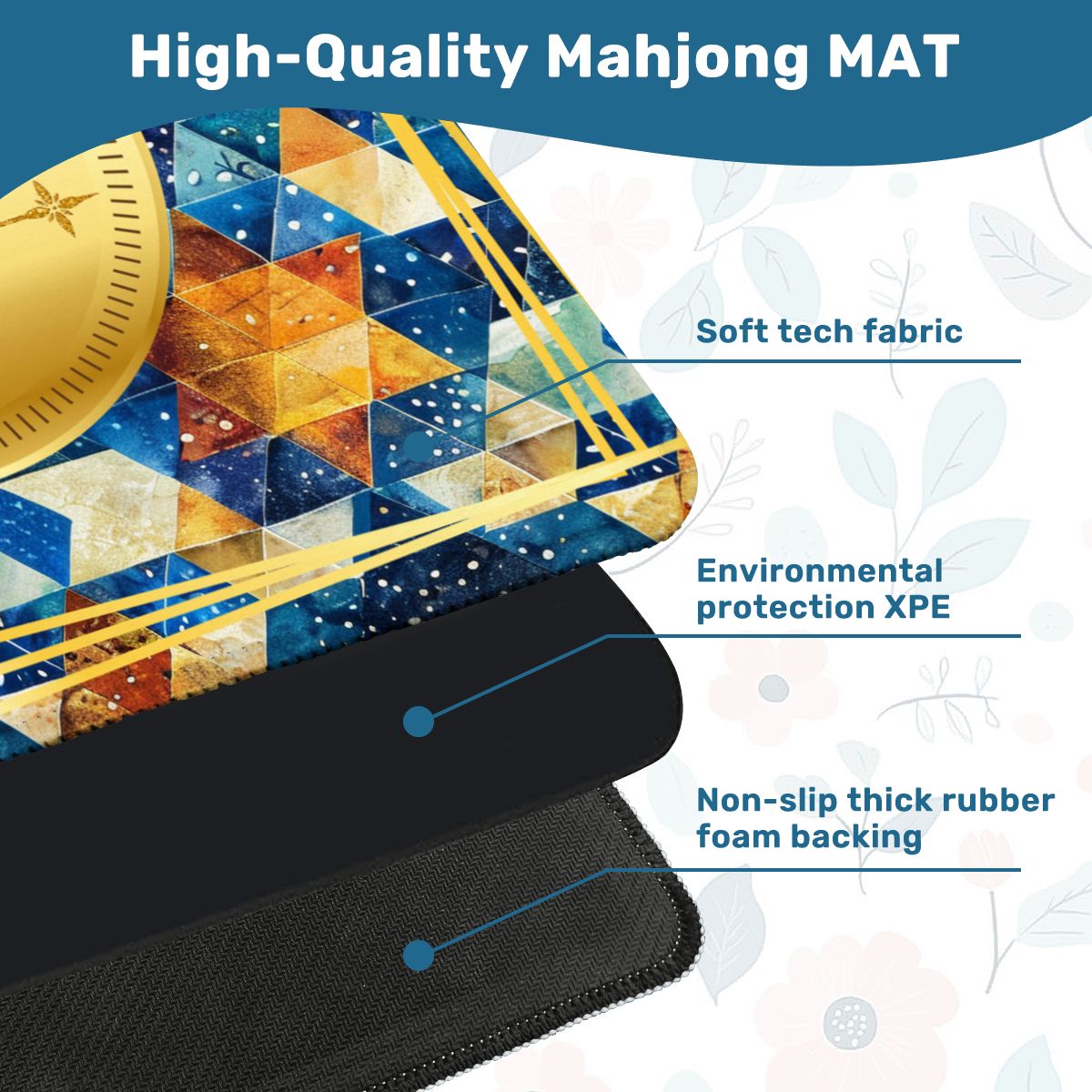 So Much Mazal Tov Mahjong Mat - Splash of Color Co.