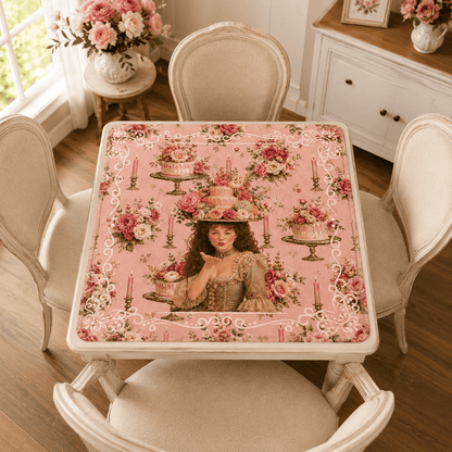 Victorian Birthday Girl, Cheeky Fun Celebration Mahjong Mat - Splash Of Mahj And Color Co.