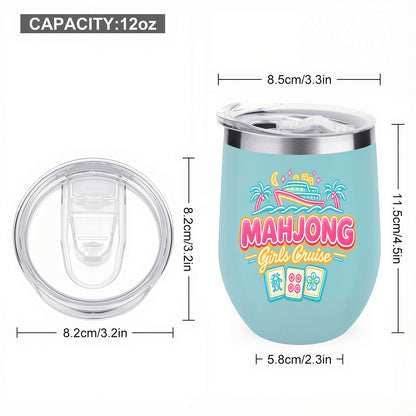 Mahjong Girls Cruise Egg - Shaped Tumbler - Splash of Color Co.