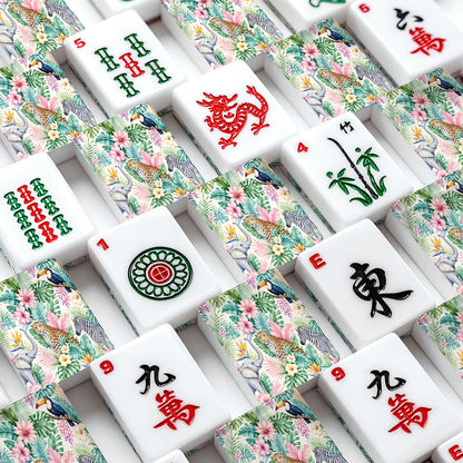 Jungle Love Traditional American Mahjong Tiles And Carry Case - Splash Of Mahj And Color Co.