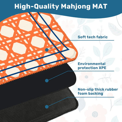 Cane Glow Minimalist Modern Mahjong Mat - Splash of Color Co.