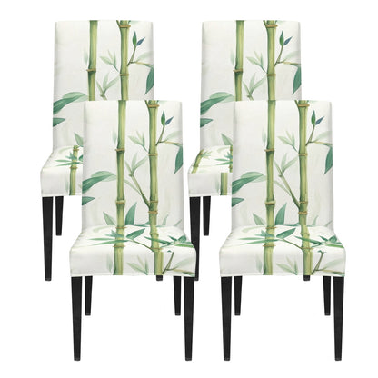 Watercolor Bamboo Asian Zen Garden Tile Chair Covers - Splash of Color Co.