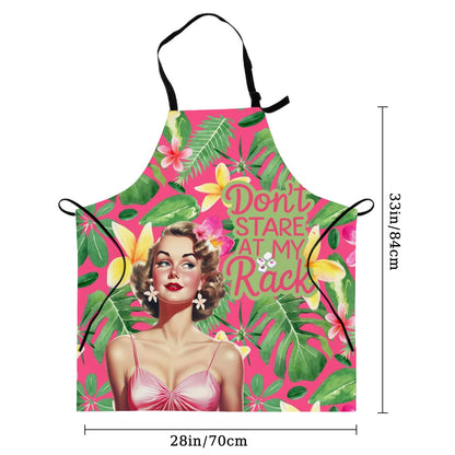 Funny Mahjong Lover Don't Stare At My Rack Waterproof Apron with Pockets