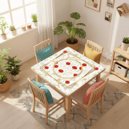 Asian Chinese Lanterns Mahjong Mat - Splash of Color Co.