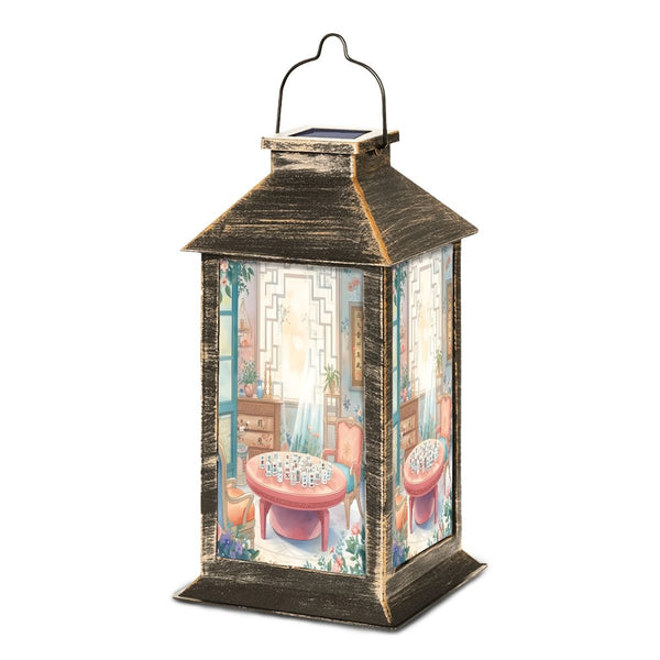 Mahjong Garden Tea Room Solar Lantern - Splash of Color Co.