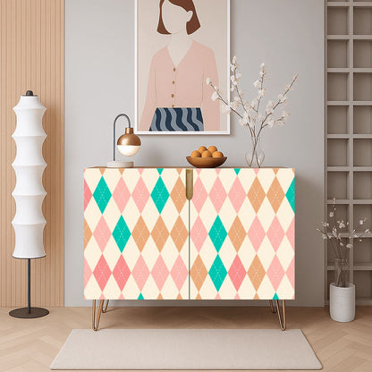 Harlequin Pastel Pretty Mahjong Tiles And Accessories Sideboard Credenza Cabinet - Splash Of Mahj And Color Co.