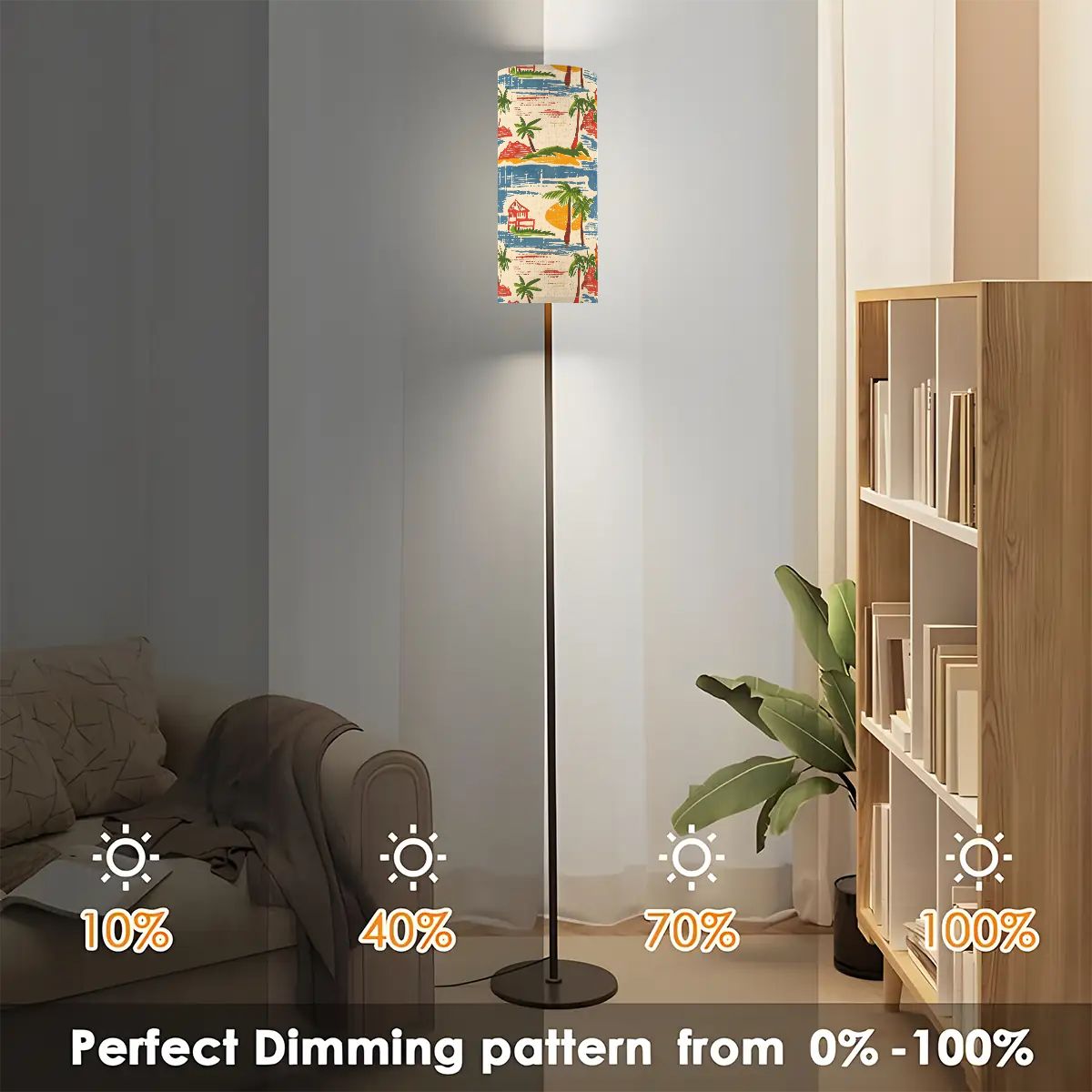 Tropical Florida Beach, Heritage Collection Modern Floor Lamp