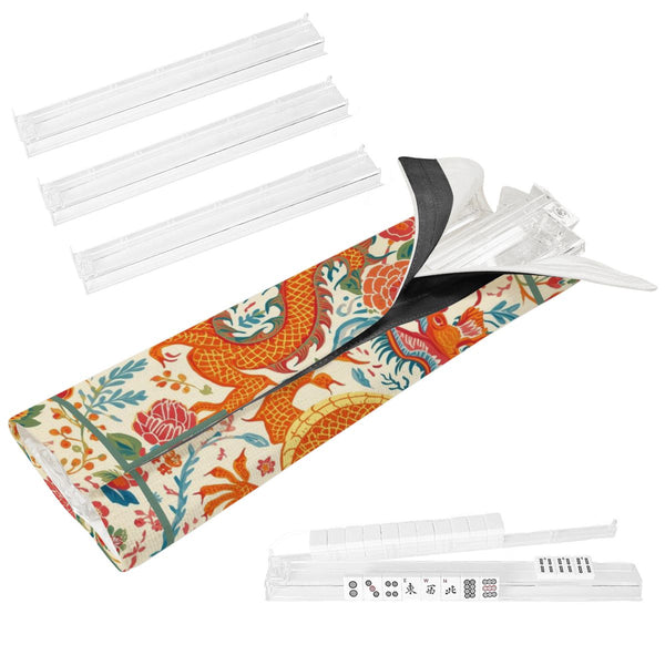Whimsical Mahjong Dragon,4 Mahjong Tile Pusher Racks with Bag - Splash of Color Co.