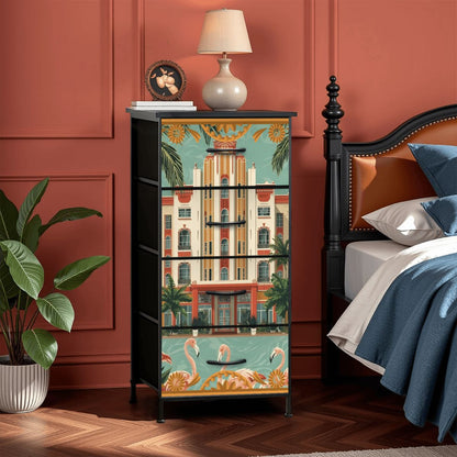 Art Deco Old World Florida 4 - Drawer Dresser - Splash of Color Co.