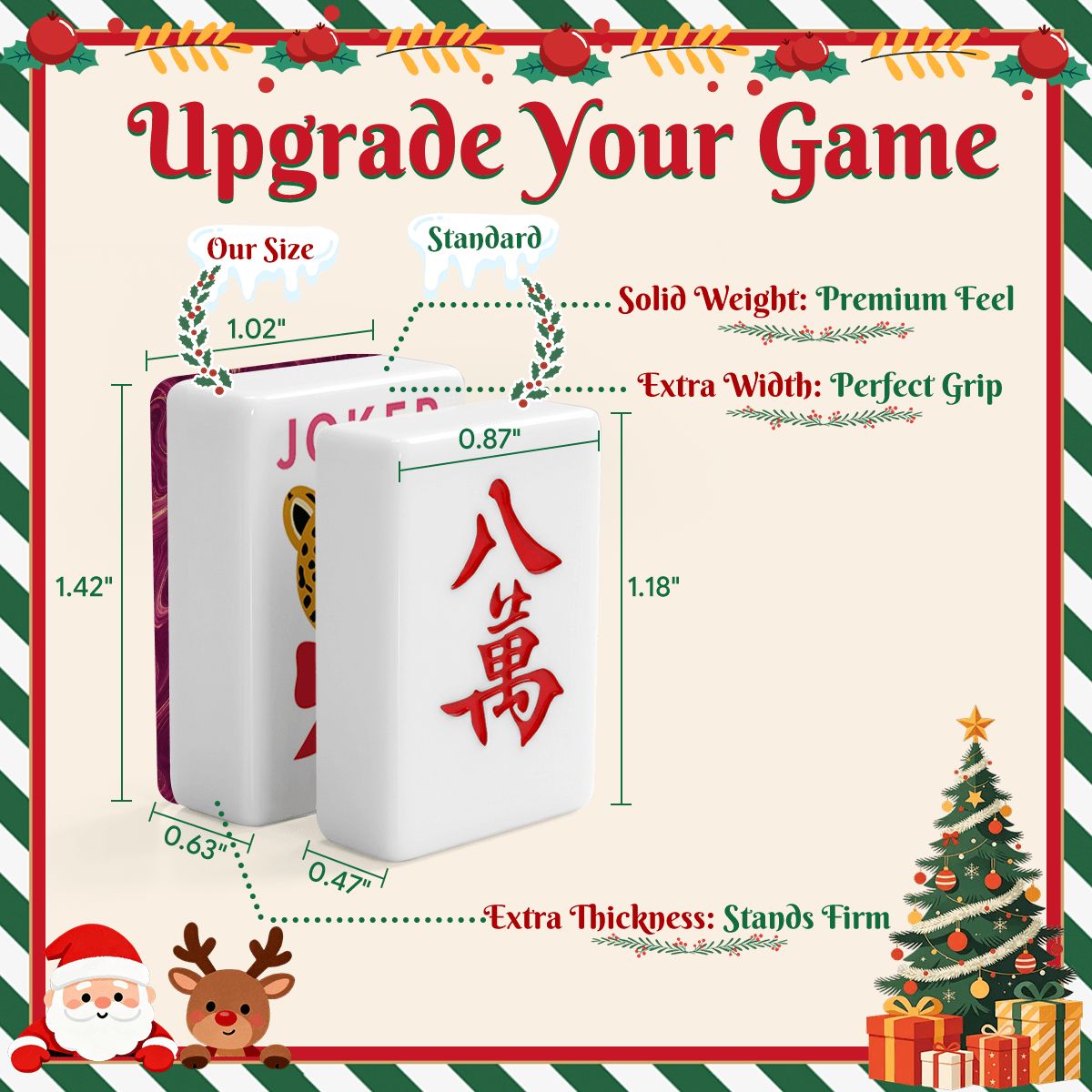 Sugar Plum Swirl Christmas Glam Holiday Christmas Mahjong Tiles And Carry Case - Splash Of Mahj And Color Co.