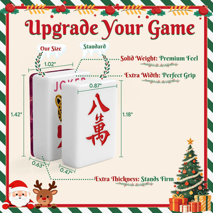 Sugar Plum Swirl Christmas Glam Holiday Christmas Mahjong Tiles And Carry Case - Splash Of Mahj And Color Co.