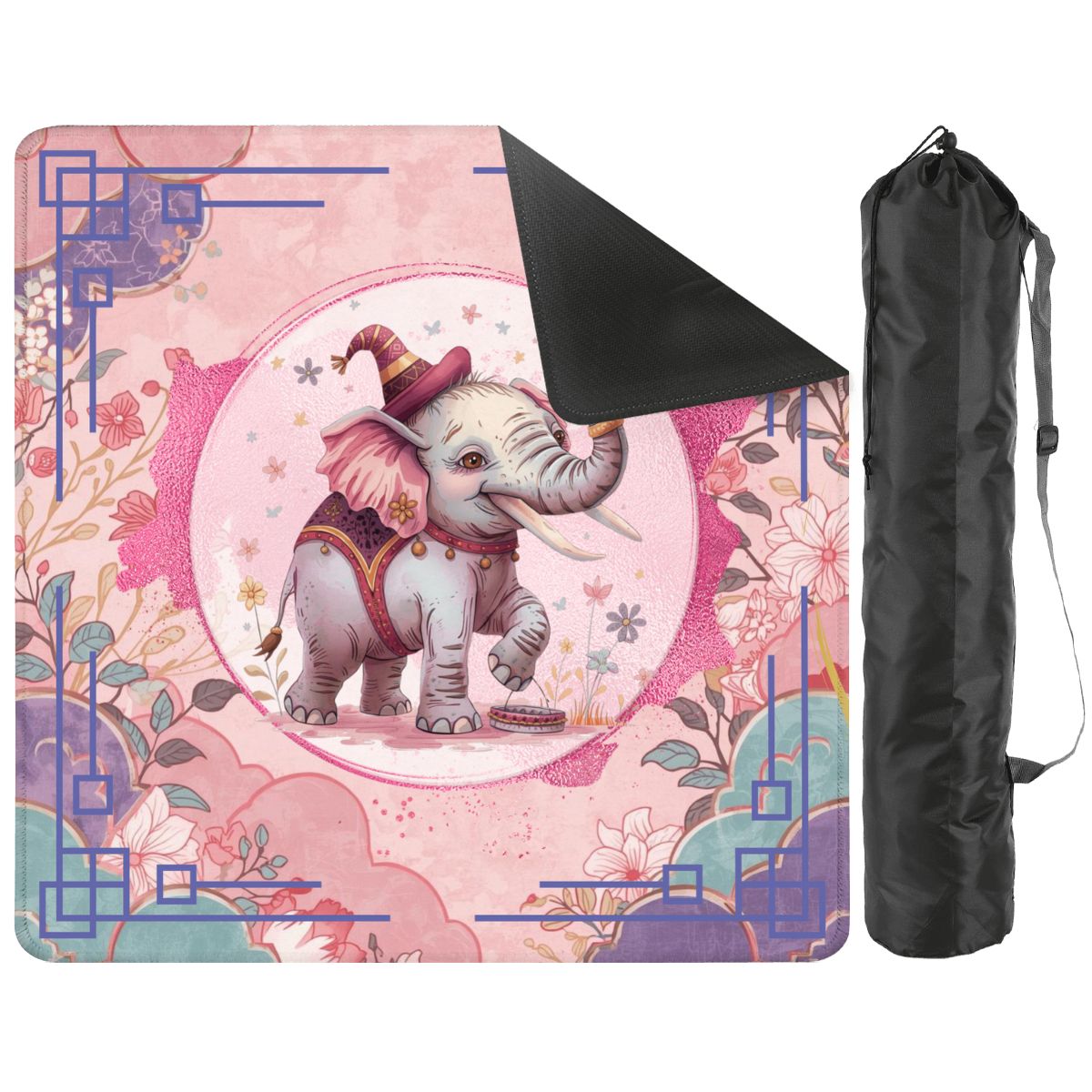 Tilley Tusk Magical Asian Garden Elephant Mahjong Mat - Splash of Color Co.