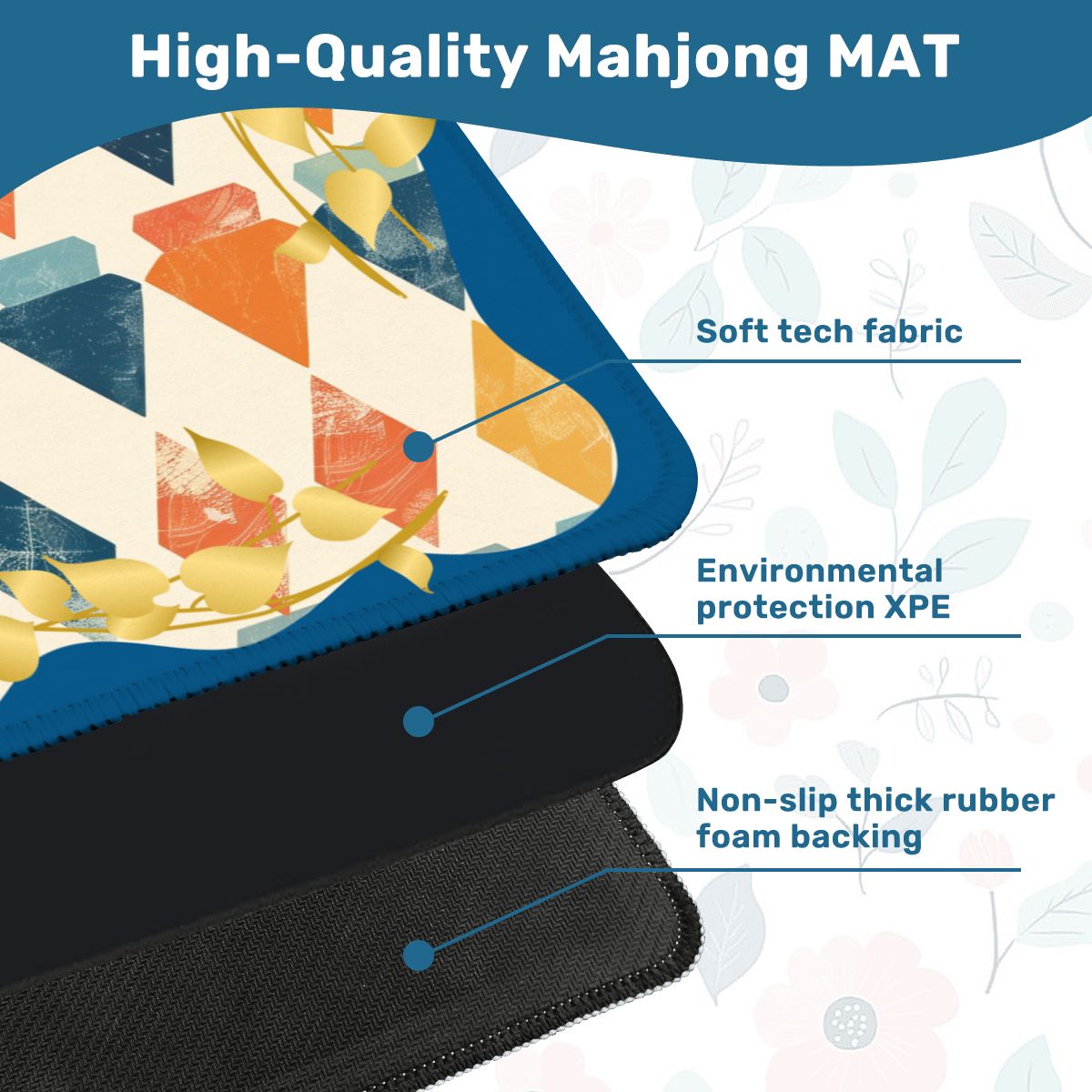 MODERN MAZAL Jewish Mahjong Mat - Splash of Color Co.