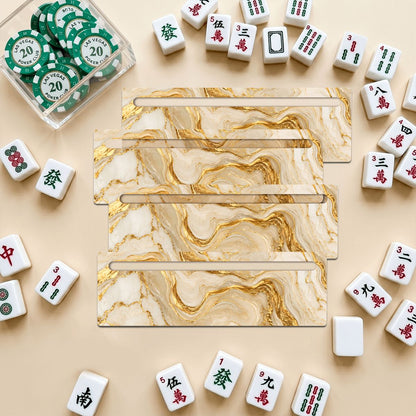 Gold Gilded Marbled Mahjong Line Reader 4 Pack - Splash Of Mahj And Color Co.