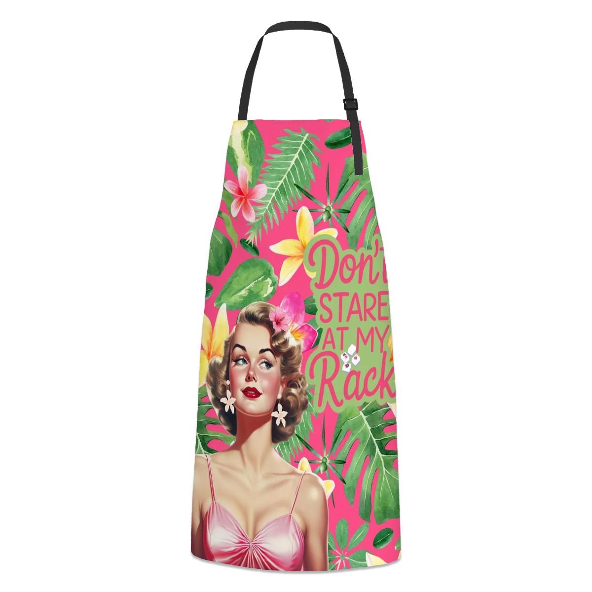 Funny Mahjong Lover Don't Stare At My Rack Waterproof Apron with Pockets
