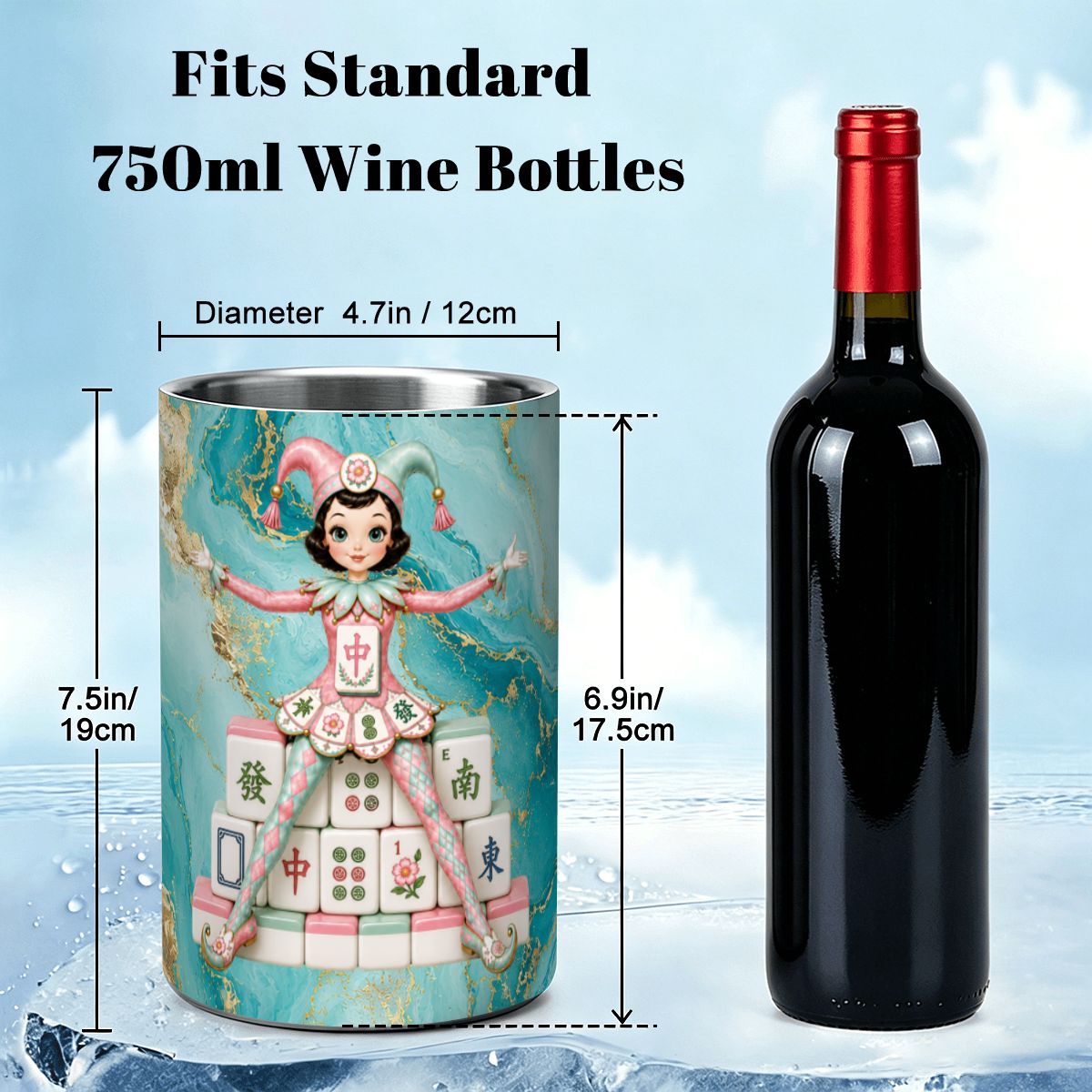 Mahjie The Mahjong Mascot Stainless Steel Wine Chiller