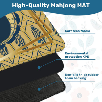 Art Deco Gold Leaf Mahjong Mat - Splash of Color Co.