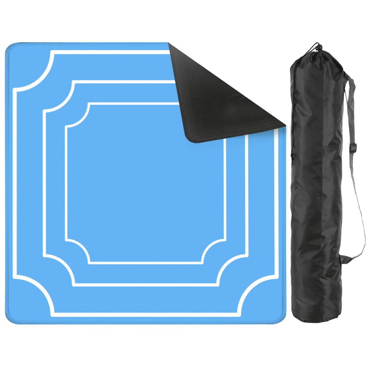 Plain And Simple Robins Egg Blue Minimalist Mahjong Mat - Splash of Color Co.