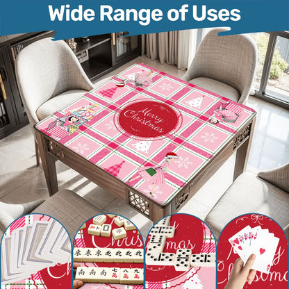Very Merry Nostalgic Pinkmas Mahjong Mat - Splash Of Mahj And Color Co.