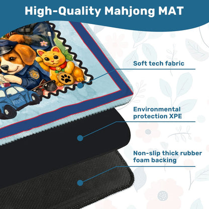 Paw Po Patrol Police Dogs Mahjong Mat - Splash of Color Co.