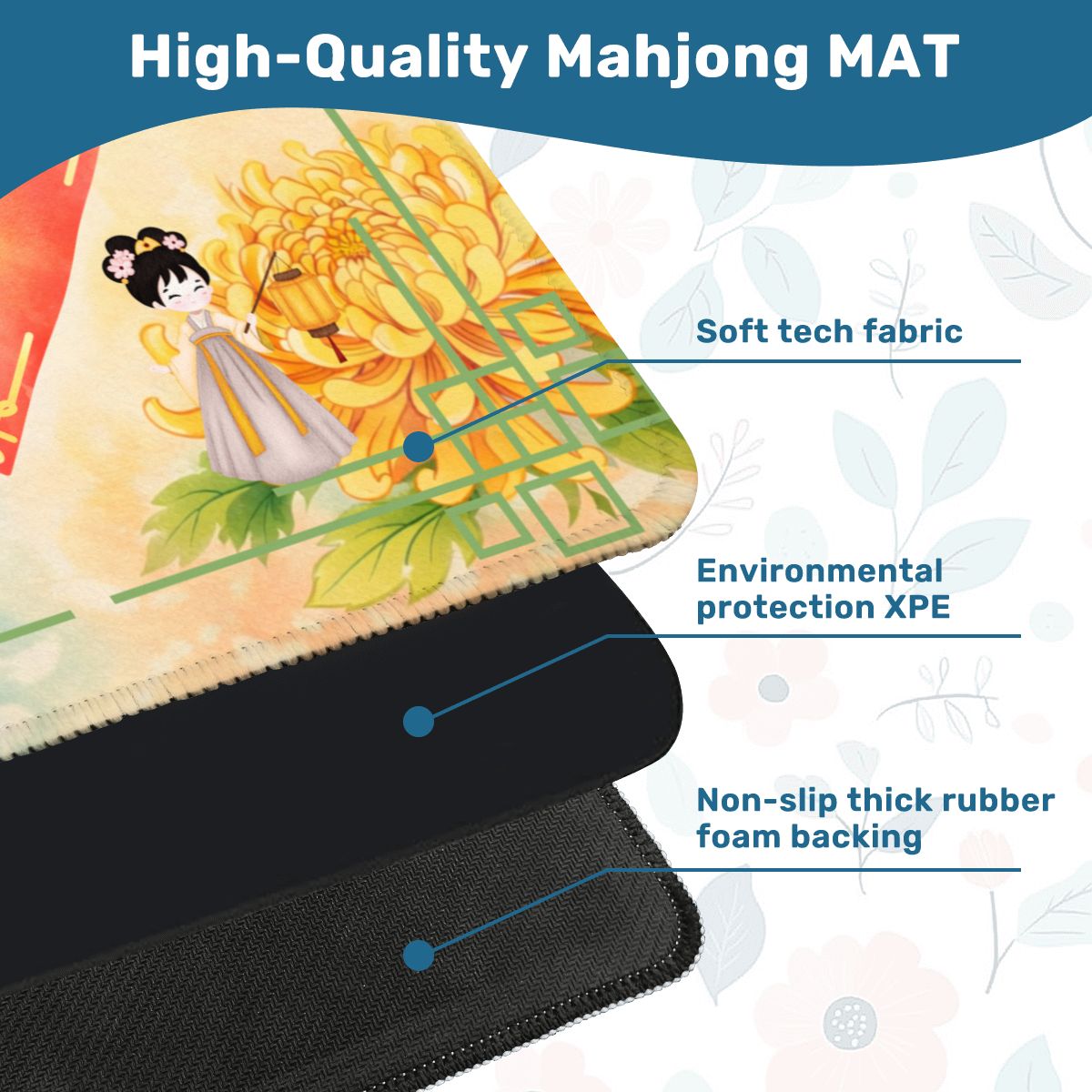 FOUR SEASONS OF FORTUNE Mahjong Mat - Splash of Color Co.