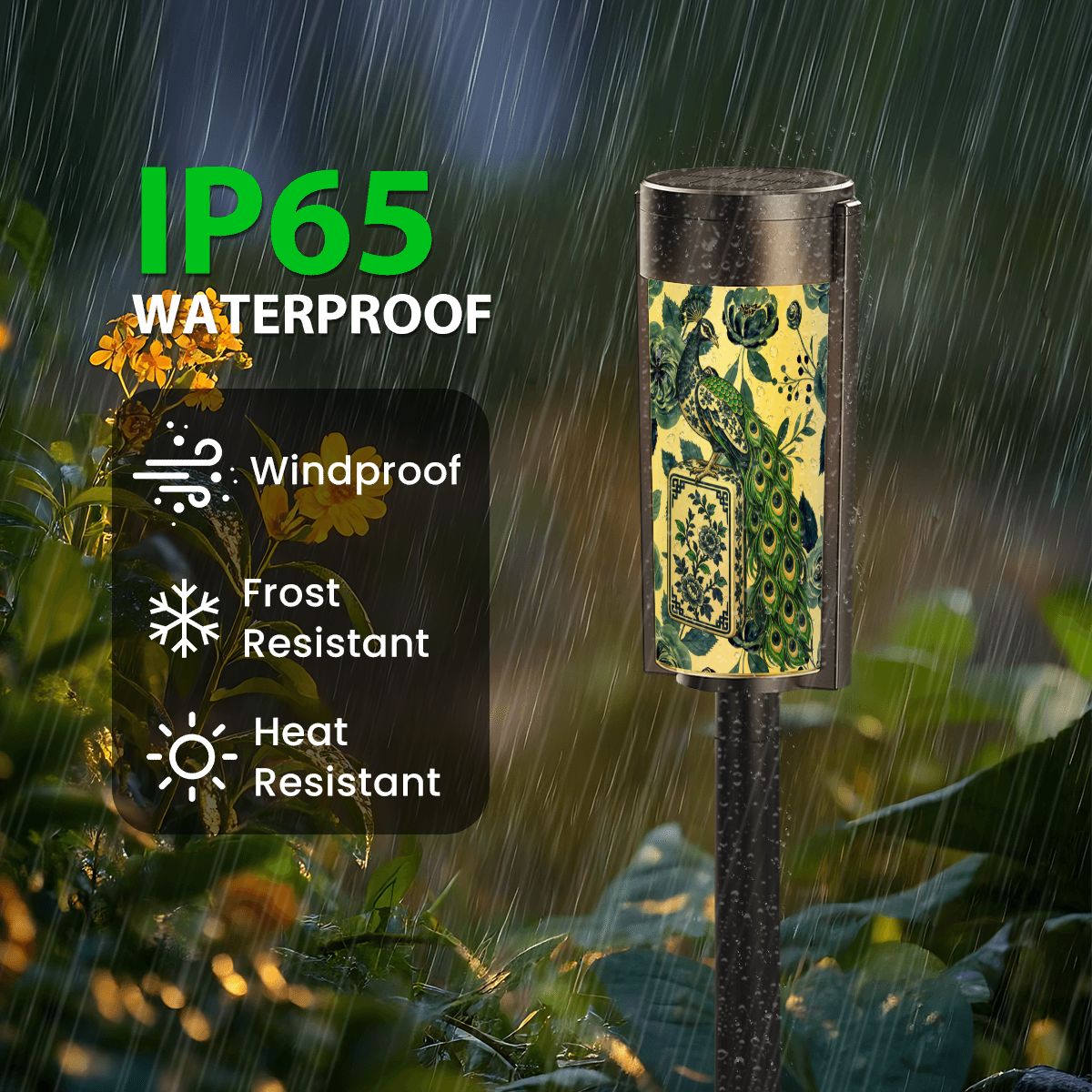 Proud As A Peacock Mahjong LOVER Outdoor Garden Solar Lights - Splash Of Mahj And Color Co.