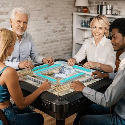 Heron Harbor Mahjong Mat, Beachy Vibe Heron Mahj Mat - Splash of Color Co.