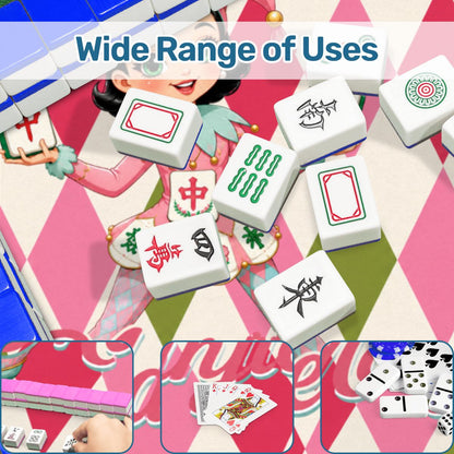 Mahjie The Mascot Harlequin Designed Whimsical Mahjong Mat