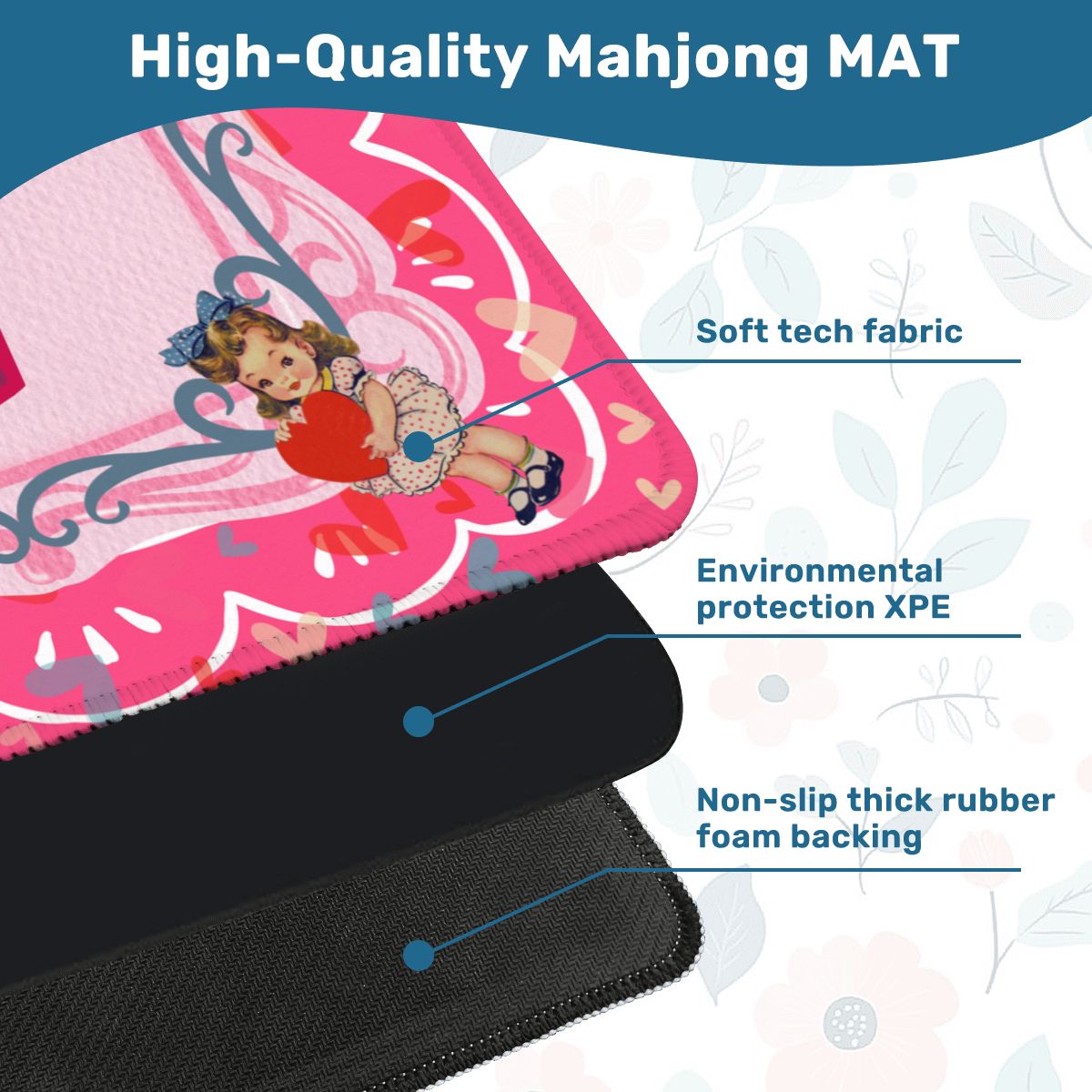 Nostalgic Vintage Valentine Mahjong Mat - Splash of Color Co.