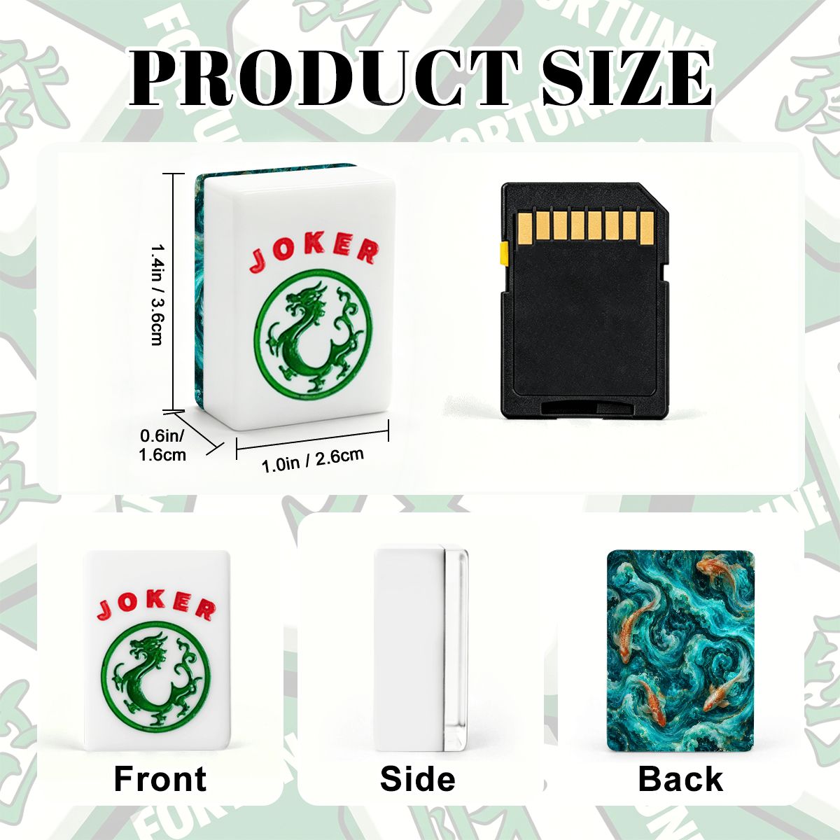 Koi Fish Tranquil Tides Mahjong American Mahjong Tiles And Carry Case - Splash Of Mahj And Color Co.