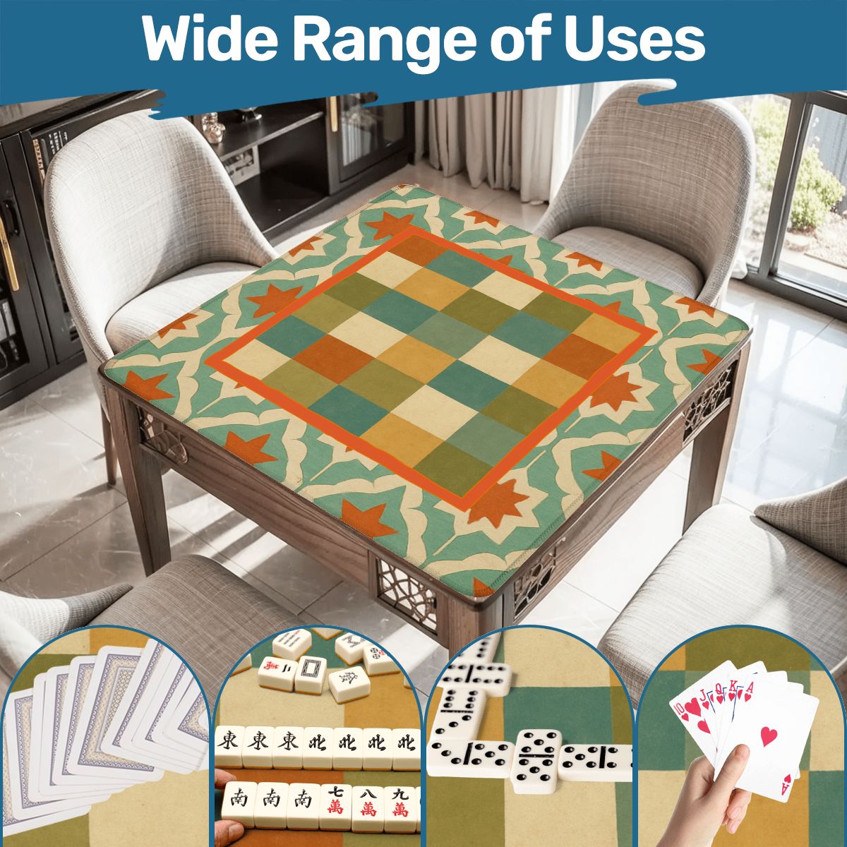 Moderncentric Geometric Mahjong Mat - Splash of Color Co.