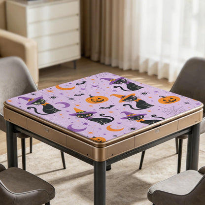 Pumpkin Kitties Purple And Orange Halloween Mahjong Mat
