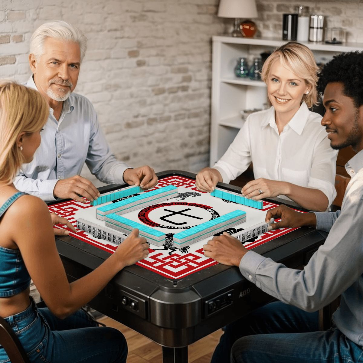 Lucky Qi Asian Mahjong Mat - Splash of Color Co.