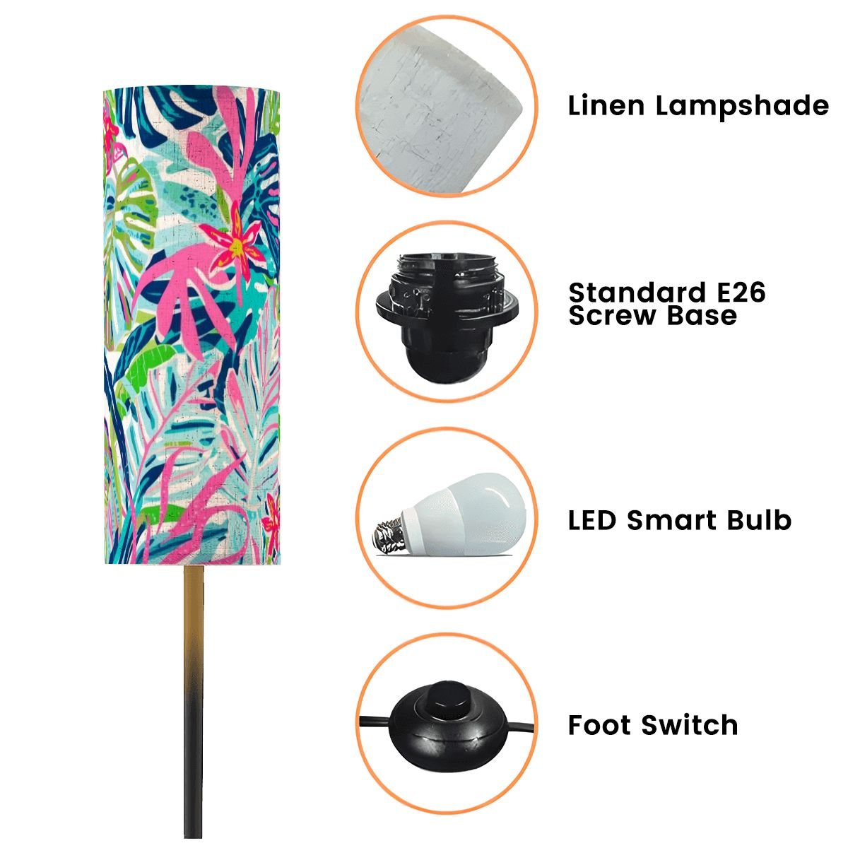 Palm Beach Worth Ave Modern Floor Lamp Modern - Splash of Color Co.