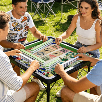 William Morris Inspired Floral Travel Mini Mahjong Mat 20.9"x20.9" - Splash Of Mahj And Color Co.