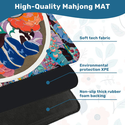 Art Deco Floral Bouquet Mahjong Mat - Splash of Color Co.